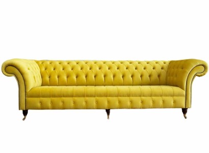 Sofa Viersitzer Chesterfield Design Sofas Möbel Wohnzimmer Couch Polster