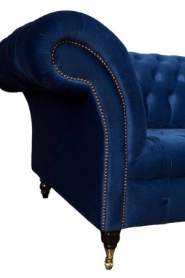 Chesterfield Big Sofa Couch Textil Samt Polster Sofas 4 Sitzer Couchen