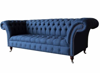 Dreisitzer Sofa Luxus Chesterfield 3 Sitzer Couches Blau Sofas Neu Couch