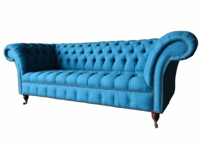 Chesterfield Sofa Couch Upholstery Designer 3 Seater Sofas new three seater
