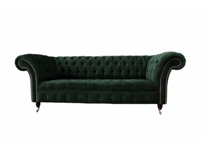 Бесподобный трехместный диван честерфилд с декоративными элементами