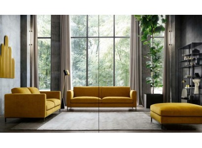 Дизайнерский диванный гарнитур с пуфом в современном стиле