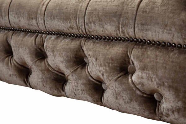 Chesterfield Sessel Couch 1 Sitzer Sofa Textil Stoff Couchen Polster Neu