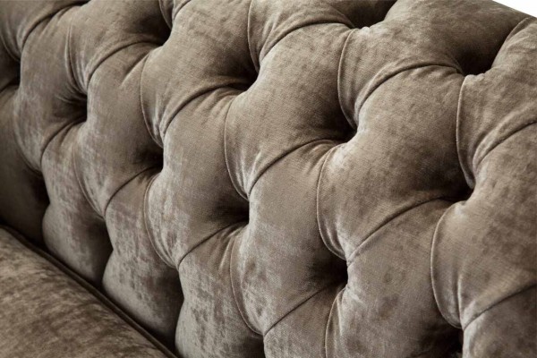 Design Chesterfield Sessel 1 Sitzer Couch Polster Luxus Textil Sofas