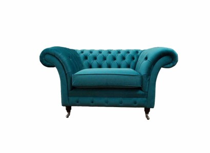 Chesterfield Design Armchair Couch Upholstery Luxury Textile Couches 1 Seater