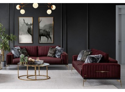 Идеальный диванный гарнитур в роскошной текстильной обивке