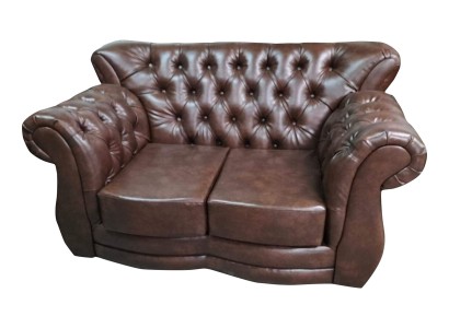 Sofa Chesterfield Luxus Couch 2 Sitzer Sofas Braun Ledersofa Couchen