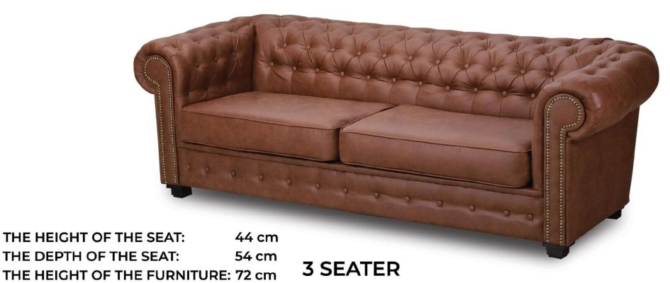 Sofagarnitur Chesterfield 3+2+1 Wohnzimmer Möbel Couch Garnitur Stoff Textil