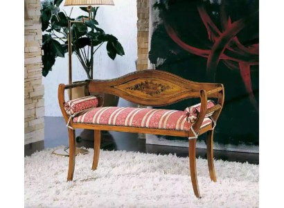 Классическая скамья для гостиной с мягким текстильным сиденьем