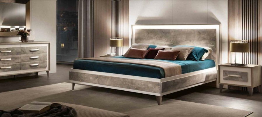 arredoclassic Italienisches Schafzimmer Möbel Design Garnitur Bett Nachttisch