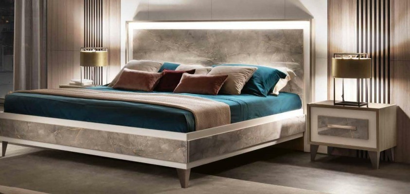 arredoclassic Italienisches Schafzimmer Möbel Design Garnitur Bett Nachttisch