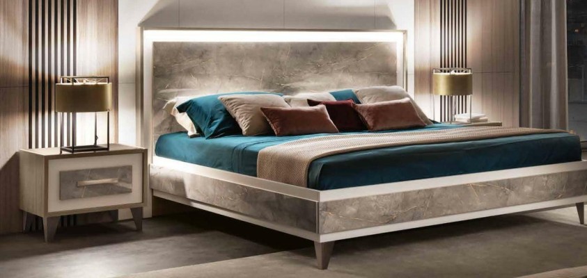 arredoclassic Italienisches Schafzimmer Möbel Design Garnitur Bett Nachttisch