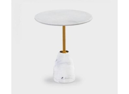 Удобный стильный белый кофейный столик из мрамора