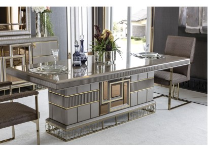 Бесподобный дизайнерский обеденный стол с роскошным подстольем