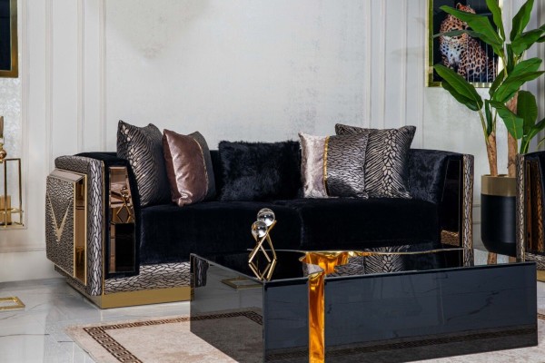 Бесподобный диванный гарнитур из 2-х диванов и кресла в роскошной обивке