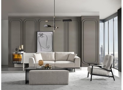 Элегантный современный комплект мебели для гостиной в светлых тонах