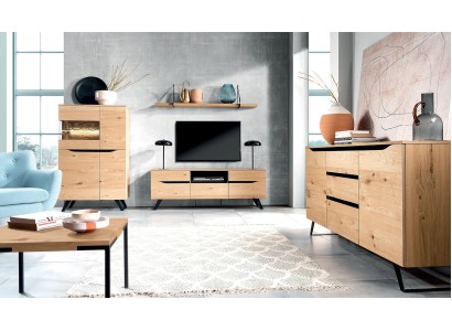 Schlafzimmer Set Bett 2xNachttische Kleiderschrank 7tlg Design Luxus neu