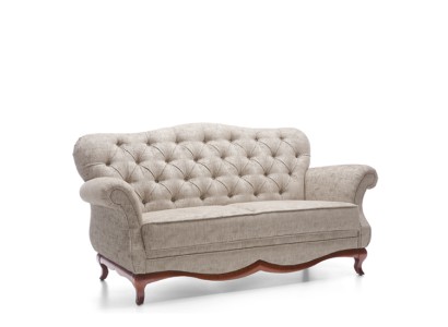 Двухместный диван Честерфилд Мебель для гостиной Текстильная обивка сиденья