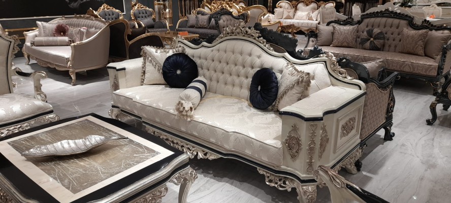 Chesterfield Sofa Couch 3er Couchen Polster Möbel Dreisitzer Weiß Neu