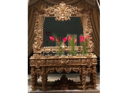 Королевский консольный столик с зеркалом в античном итальянском стиле