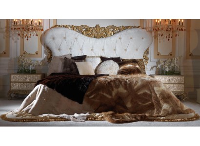 Роскошное белое изголовье для кровати в стиле Честерфилд