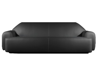 Великолепный трехместный диван с обивкой черного цвета