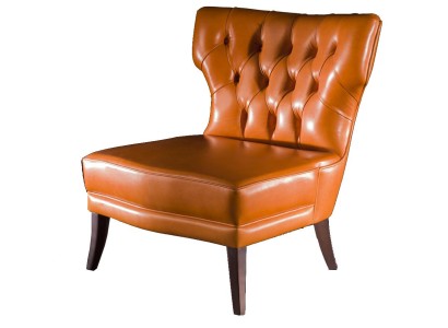 Роскошное кожаное кресло в стиле Честерфилд
