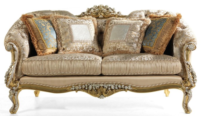 Klassischer Beiger Chesterfield Zweisitzer Polster 2-Sitzer Holzgestell