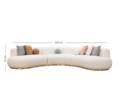 Wohnlandschaft Couch xxl Sofa Big Couchen Ovale Eckgarnitur Stoffsofa