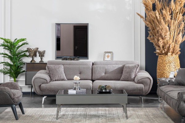 Sofagarnitur 331 Sitzer Couchtisch Möbel Luxus Design Chesterfield Wohnzimmer