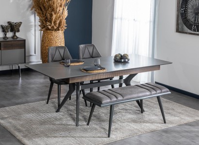 Esszimmer Set Tisch 4 x Stühle Bank Esstisch Essgarnitur Set 6tlg