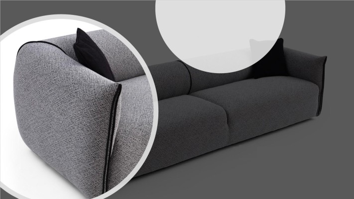 Sofas Sitz Stoff Design Dreisitzer Luxus Sofa 4 Sitzer Couch Möbel Neu