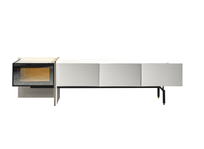 Wohnzimmer tv Ständer Möbel rtv Fernseher Sideboard Stil Weiß Luxus Holz