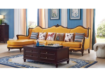 Klassische Eckcouch Gelbe Empire Couch Sofa Ledersofa Sofas Couchen