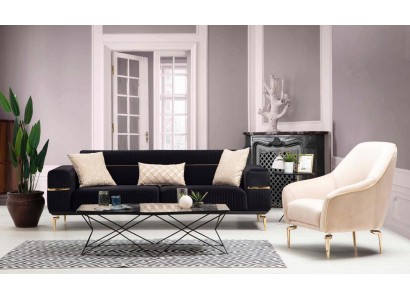 Sofagarnitur Sofa Garnitur Sofas 3+1 Sitz Sessel Möbel Polster Designer Couchen