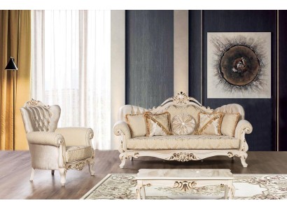 Великолепный комплект мебели для гостиной  диван и кресло в классическом стиле