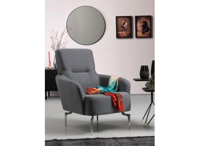 Sessel Einsitzer Luxus 1 Sitzer Polster Sitz Designer Textil Sitz Stoff Modern