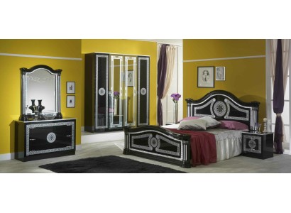 Неподражаемый спальный сет мебели в черном цвете исполненный в премиальном качестве