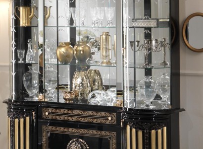 Vitrine Glas Schrank Wohnzimmer Schaufenster Vitrinen Italienische Möbel Holz