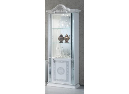 Hochwertige Vitrine Vitrinen Luxus Schrank Holz Italienische Stil Möbel Glas Neu