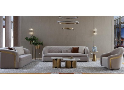 Sofagarnitur 321 Sitzer Set Design Sofa Gruppe Couch Moderne Luxus Polster Neu