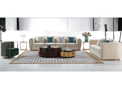 Изысканный диванный гарнитур для гостиной комнаты в современном дизайне 
