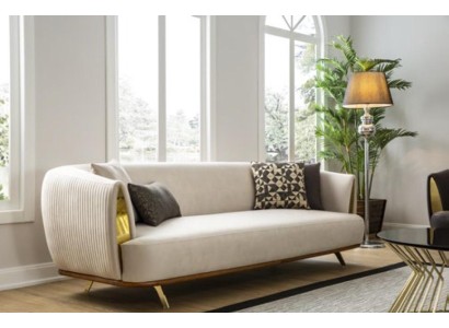 Красивый стильный 2-х местный диван с декоративными элементами