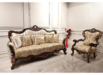 Эффектный классический комплект диванов для гостиной 3+1