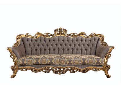 Klassische Chesterfield Couch Dreisitzer Goldenere Rahmen Sofa Couchen