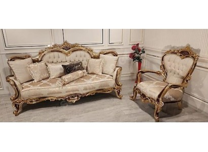 Klassische Chesterfield Couch Barock Stil Sofgarnitur Gruppe Couchen 2tlg.