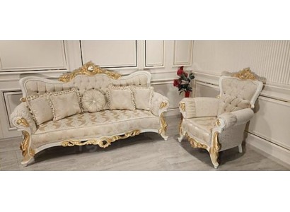 Klassische Couch Wohnzimmer Sofagarnitur Möbel einrichtung 3+1 Sitz Sofa