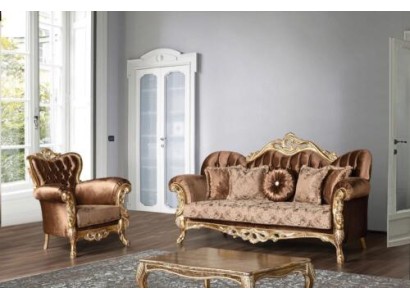 Klassische Wohnzimmer Sofagarnitur Sofa Couch Möbel einrichtung 3+1 Sitz