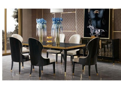 Дизайнерский обеденный комплект для столовой из 5 предметов со столом на высоких ножках и 4 стульями