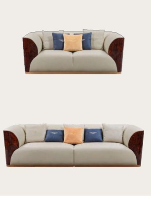 Ledersofa Designer Couch Polster Sofa Couchen Viersitzer Möbel Wohnzimmer Holz